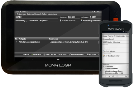 Mobile Auftragsbearbeitung mit MONA LOGA