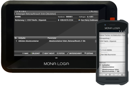 Mobile Auftragsbearbeitung mit MONA LOGA Mobile Auftragsbearbeitung mit MONA LOGA