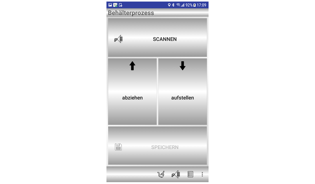 Mobile Behältererfassung mit QR-Code Scan