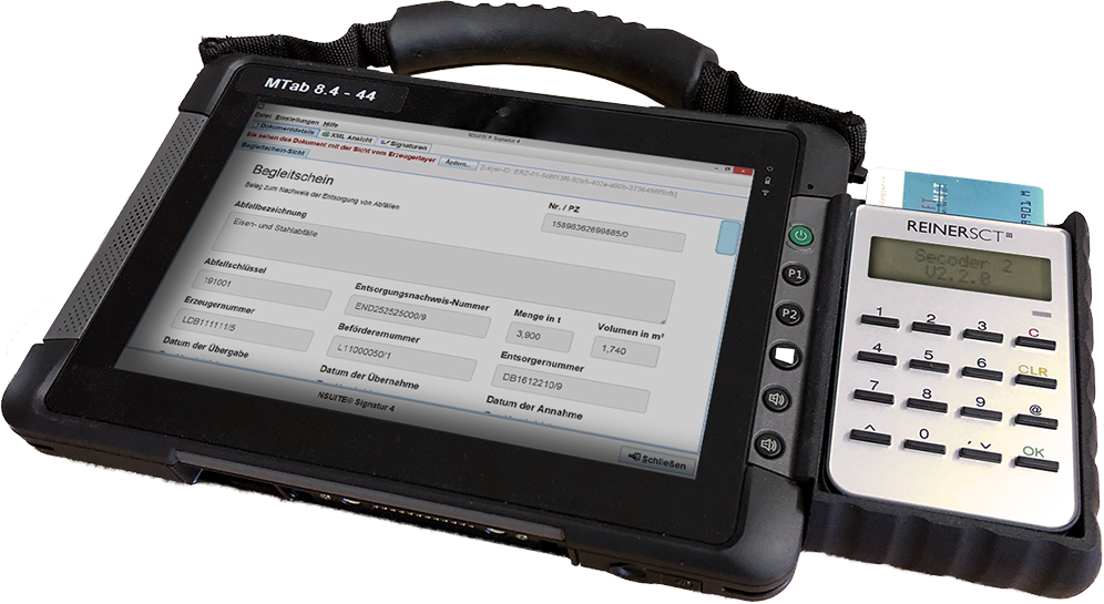 MTab 8eANV - Tablet 8 Zoll mit Erweiterungen für den eANV-Einsatz MTab 8eANV - Tablet 8 Zoll mit Erweiterungen für den eANV-Einsatz
